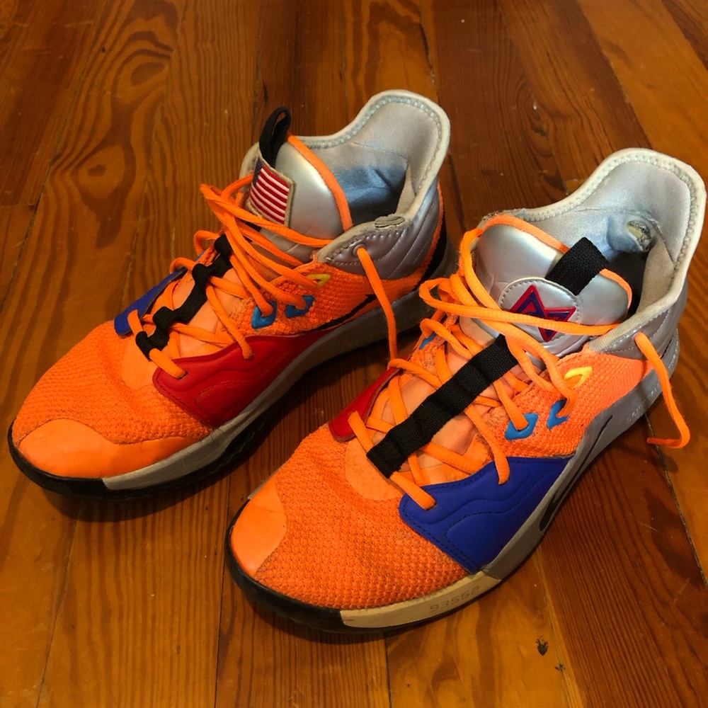 NIKE PG3 rare NASA orange colorway size 10